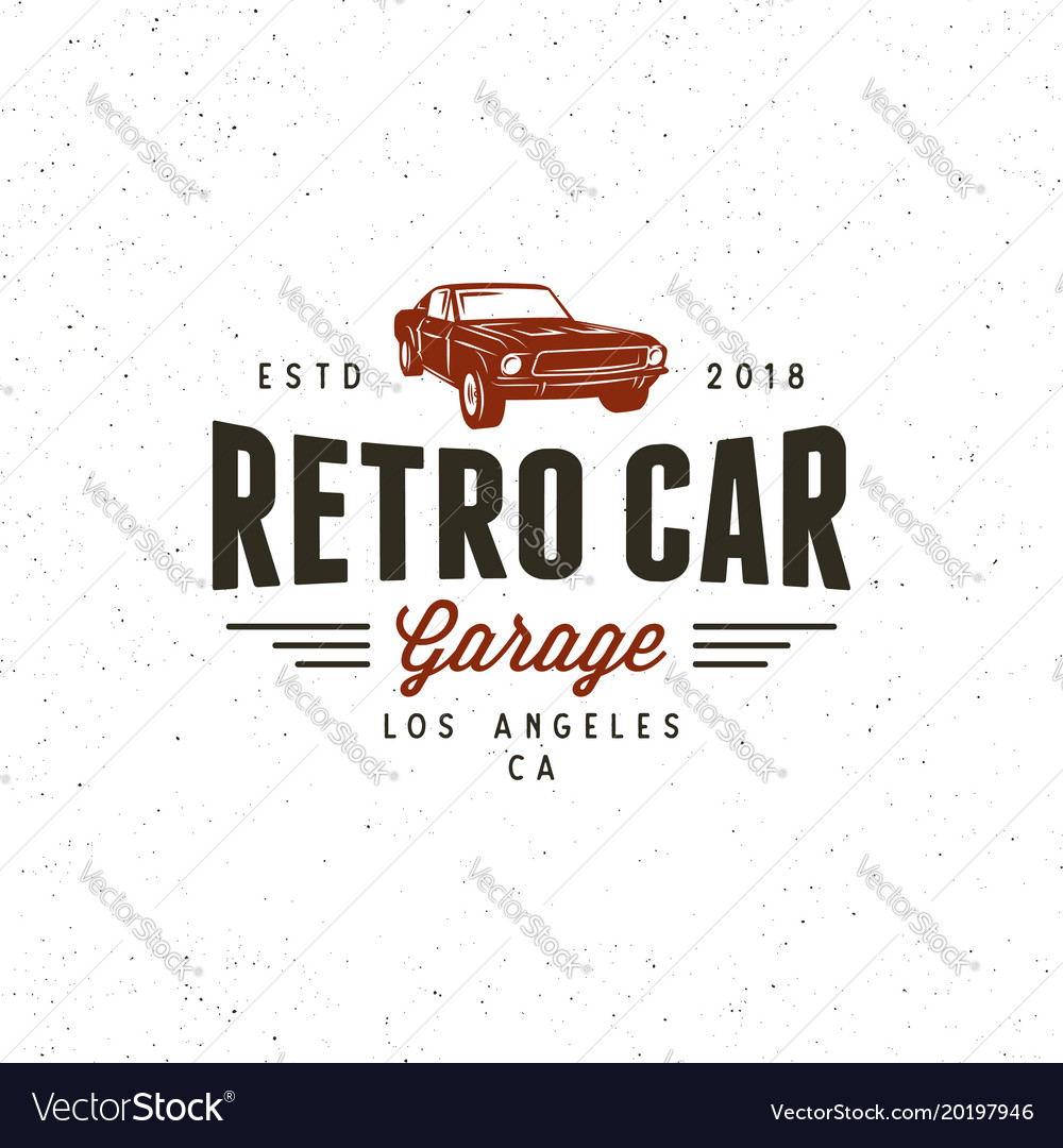 retro garage logo