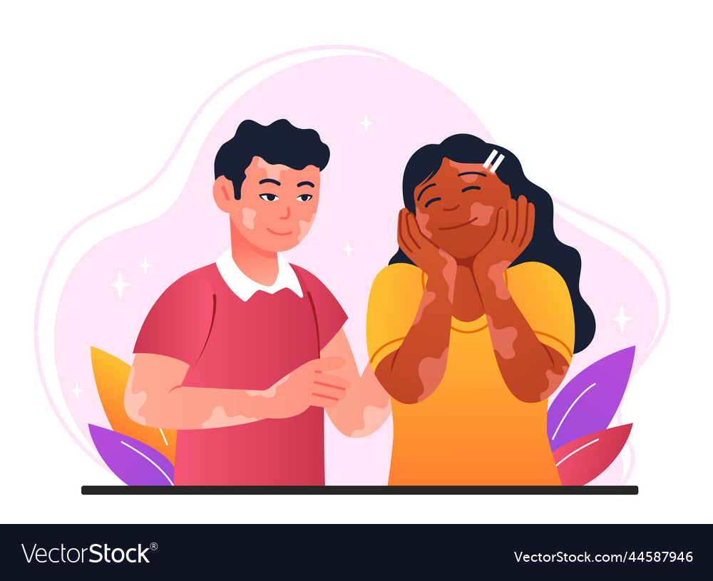 Vitiligo And Skin Disorder Royalty Free Vector Image Vitiligo And Skin Disorder Royalty Free Vector Image