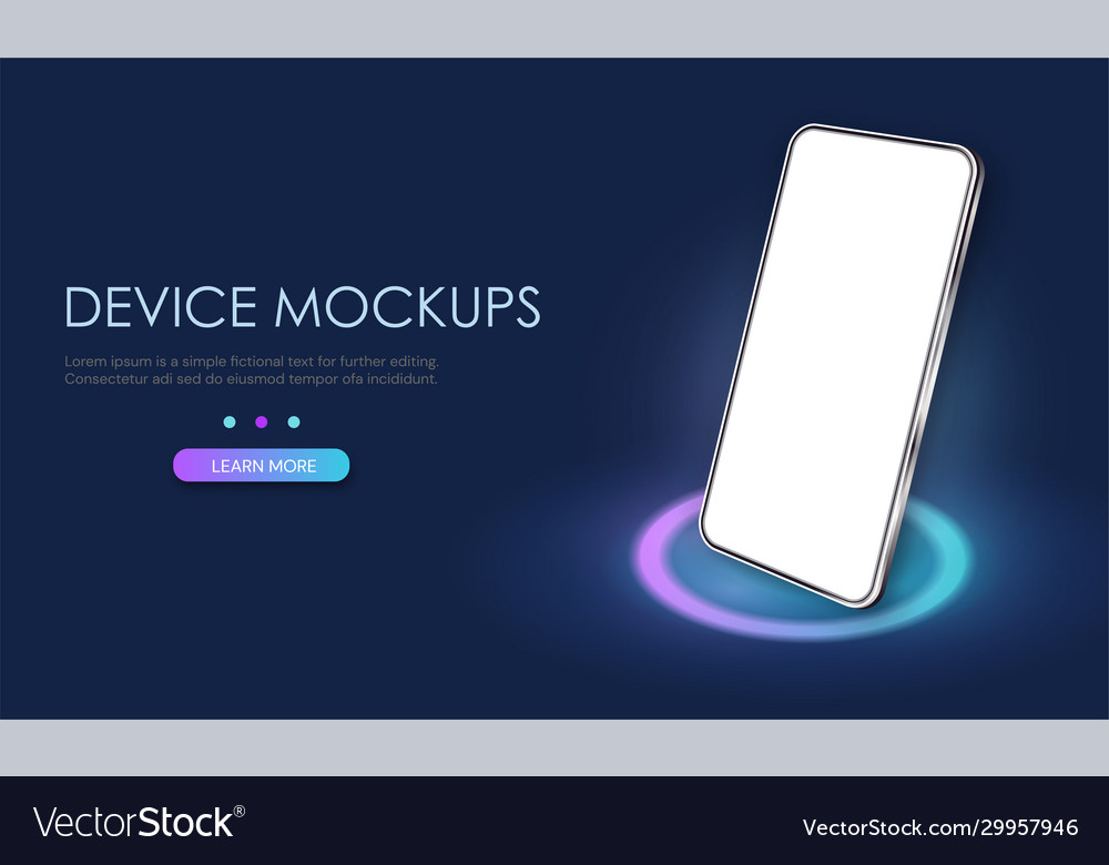 Web template digital device mockup vector image Web template digital device mockup