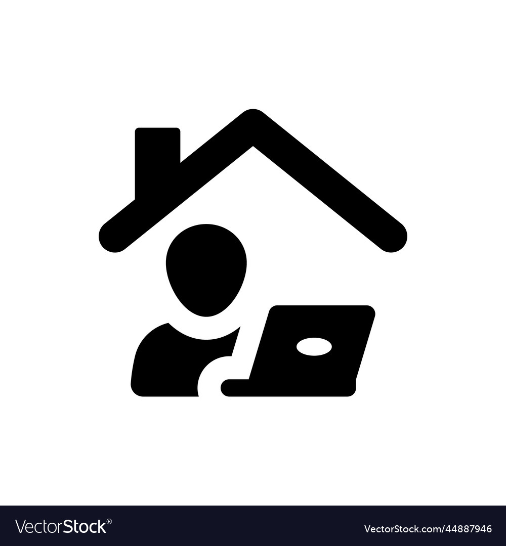 Work from home icon Royalty Free Vector Image - VectorStock