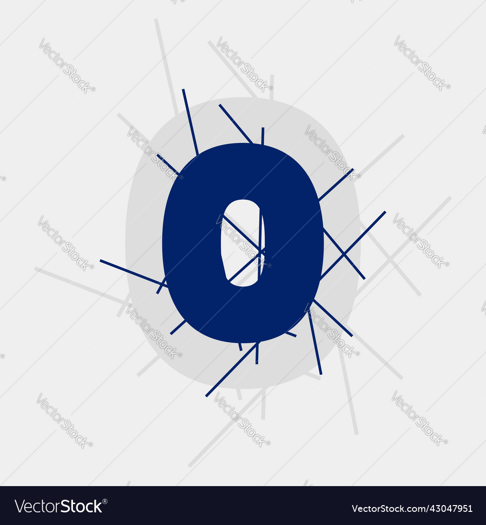 0 numeric text conceptual logo design