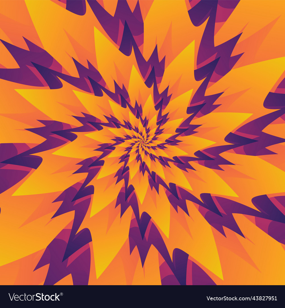 Abstract hypnotic pattern of multicolored gradient