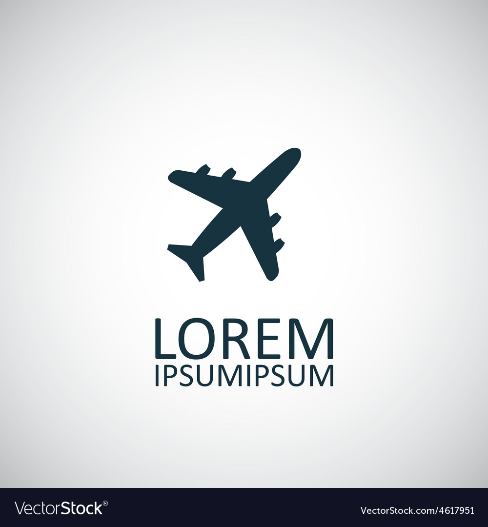 Airplane sign logo icon