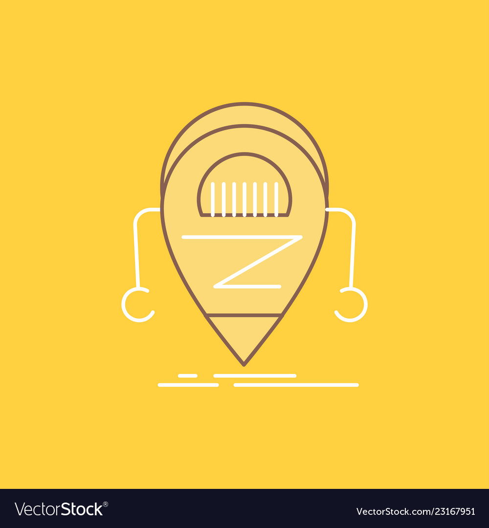 Android beta droid robot technology flat line vector image Android beta droid robot technology flat line