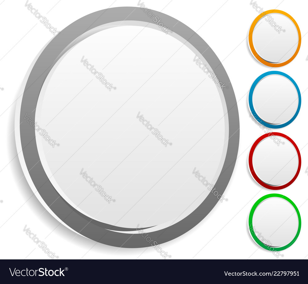 Circle graphics circles buttons badges with blank Vector Image Circle graphics circles buttons badges with blank