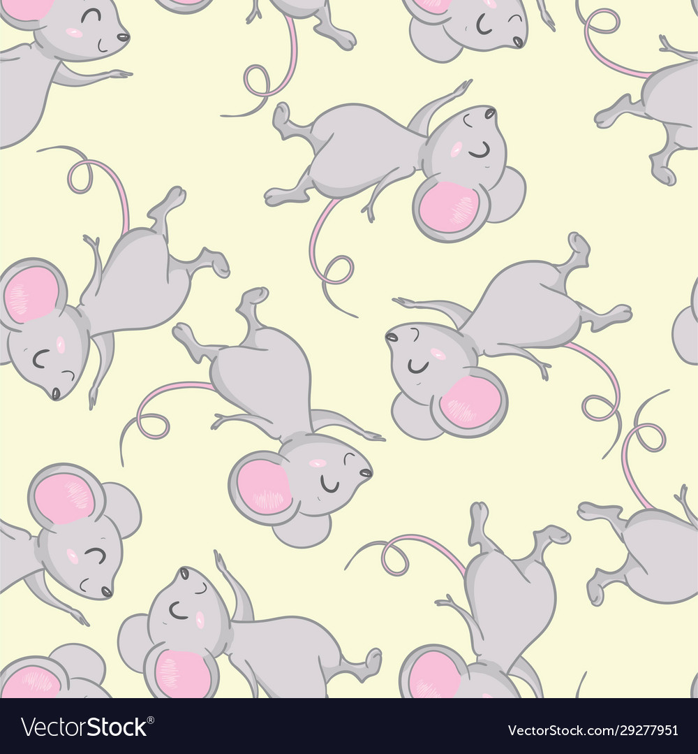 Cute mouse pattern Royalty Free Vector Image - VectorStock