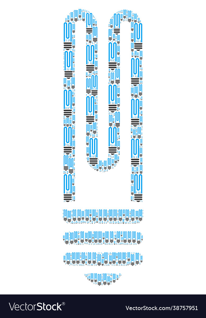 Fluorescent bulb recursive composition itself vector image Fluorescent bulb recursive composition itself