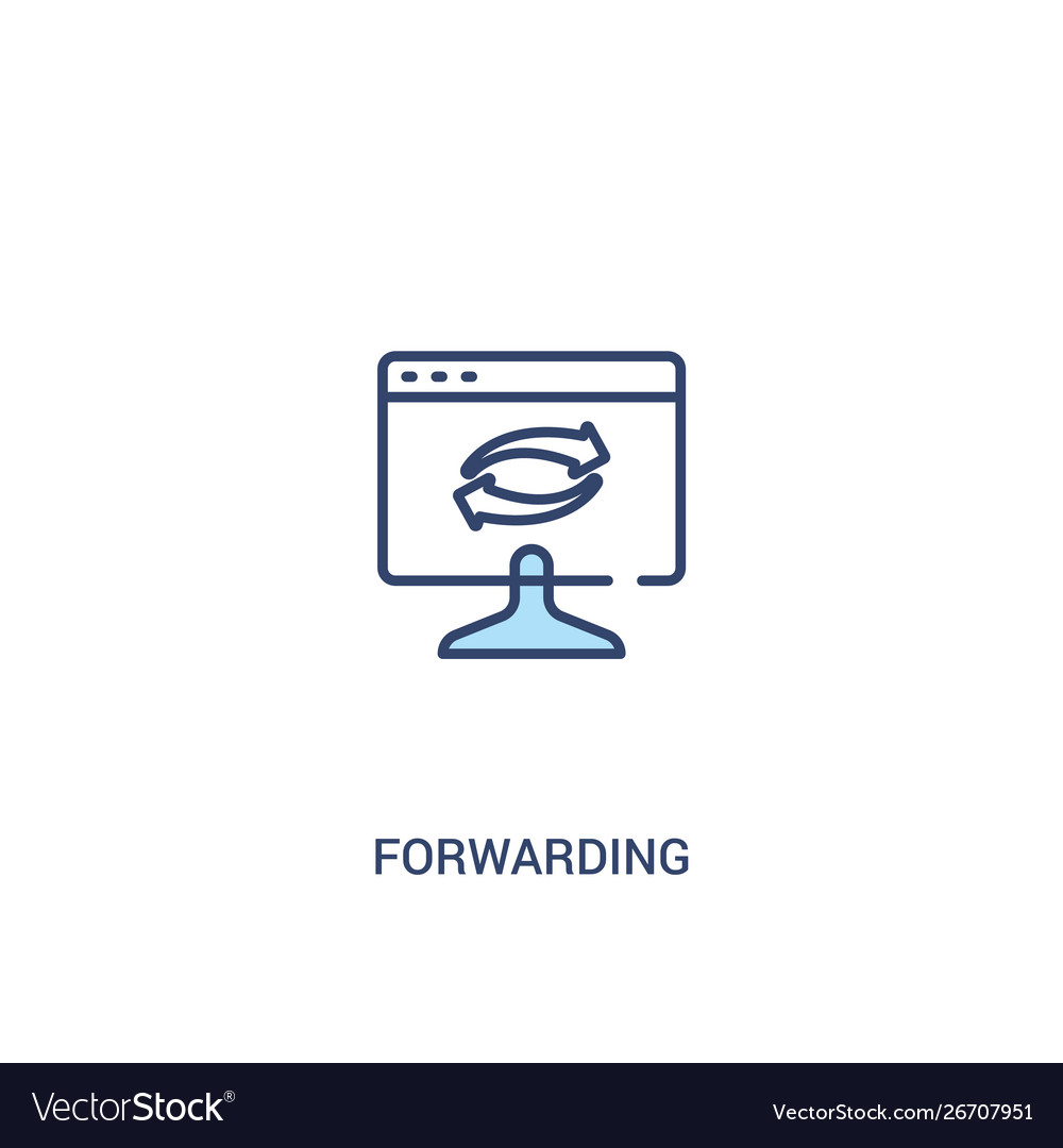 Forwarding concept 2 colored icon simple line vector image Forwarding concept 2 colored icon simple line