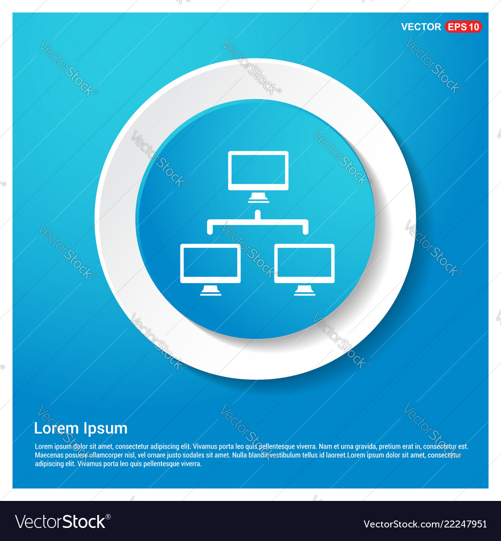 Hierarchical network icon Vector Image Hierarchical network icon