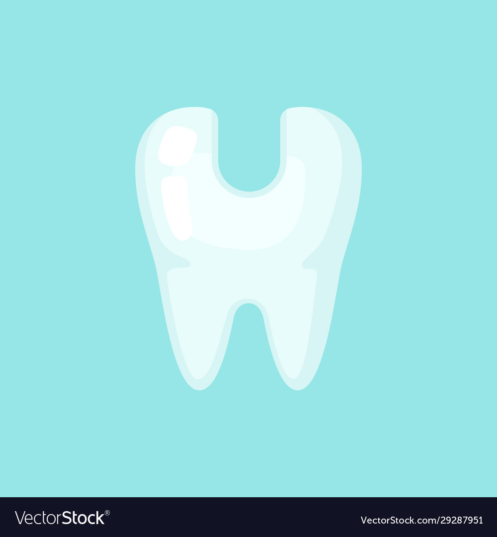 Opened ill tooth cute colorful icon