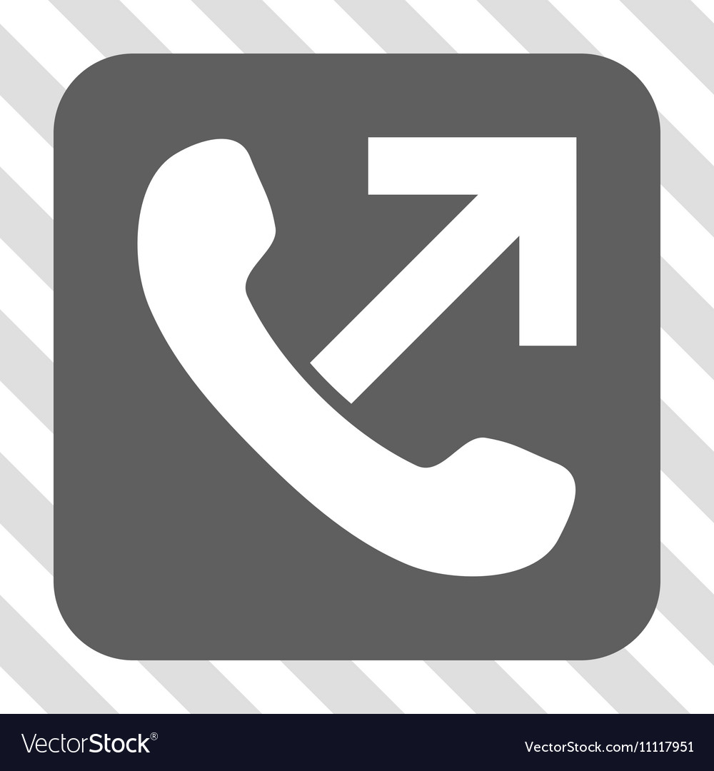 Outgoing call rounded square button
