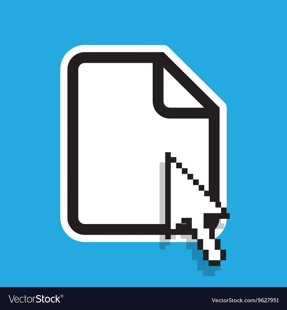 Paper document with click arrow