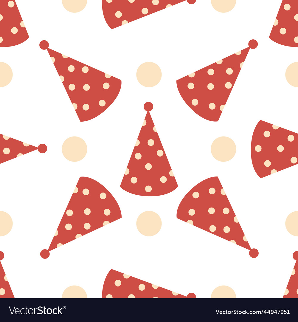 Pattern of red cap with circle on white