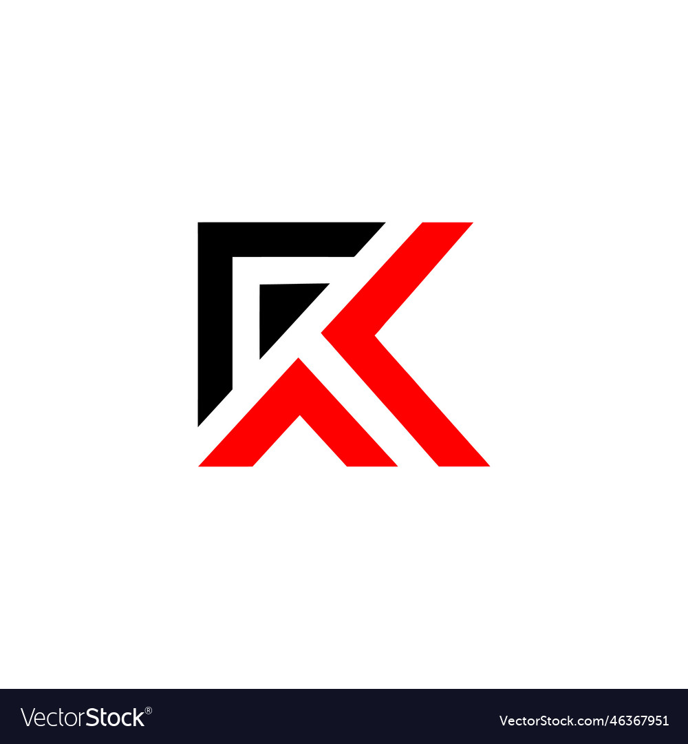 Rk realtor logo Royalty Free Vector Image - VectorStock