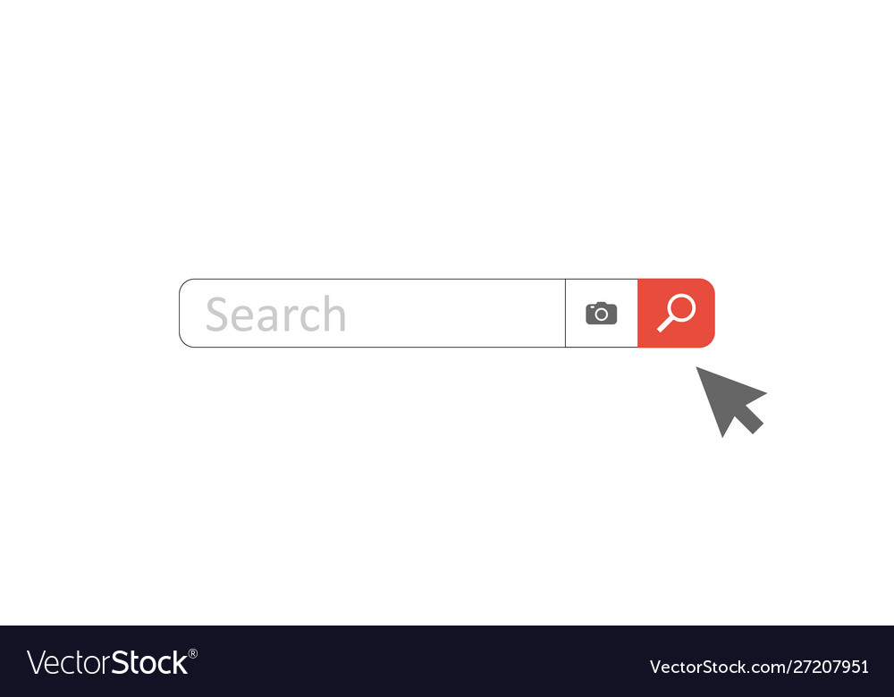 Search bar for ui element design vector image Search bar for ui element design