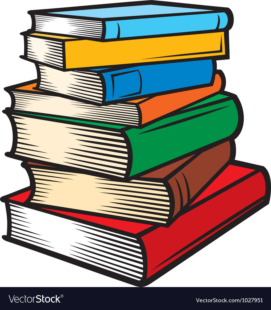 Download Stack books Royalty Free Vector Image - VectorStock