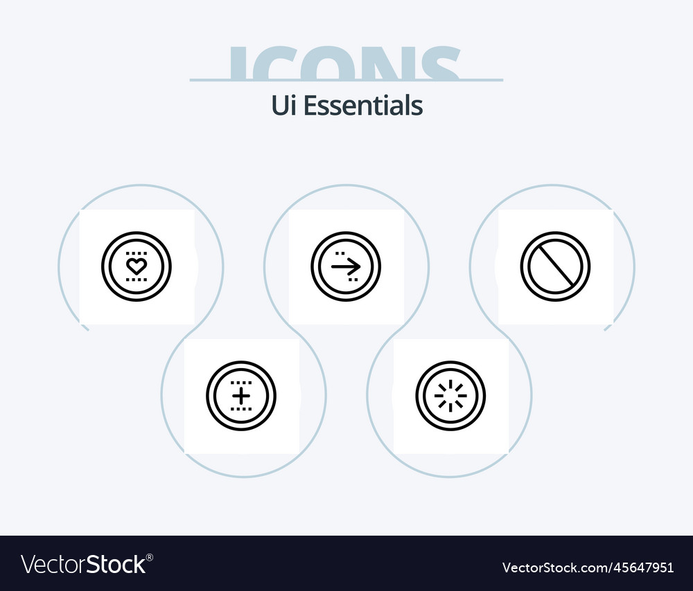 Ui essentials line icon pack 5 design