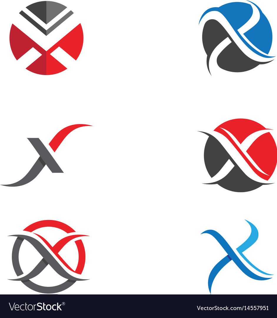 X letter logo template