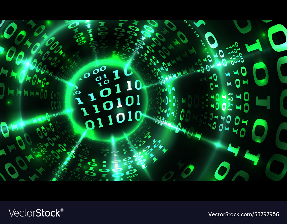 Abstrakte Computerdaten Hintergrundmatrix binär vector image Abstrakte Computerdaten Hintergrundmatrix binär