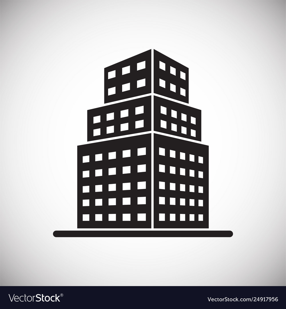Building icon on background for graphic and web Vector Image Building icon on background for graphic and web