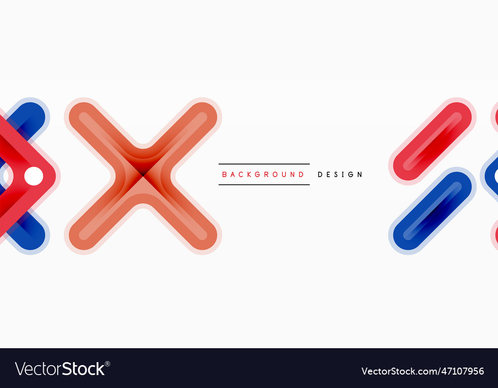 Cross line background minimal geometric template vector image Cross line background minimal geometric template