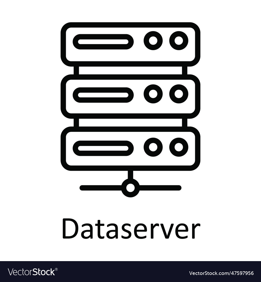 Data server outline icon design