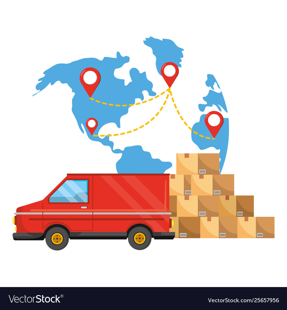 Delivery tracking service shipping logistic Vector Image