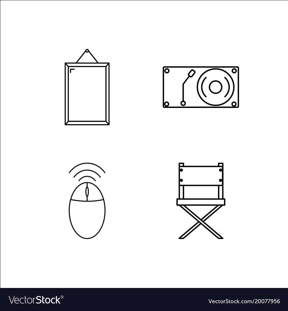 Design and studio simple linear icon setsimple