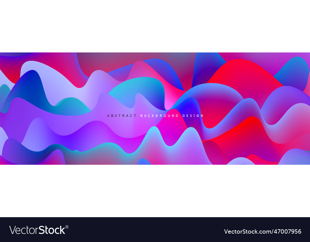 Dynamic liquid waves abstract background vector image Dynamic liquid waves abstract background