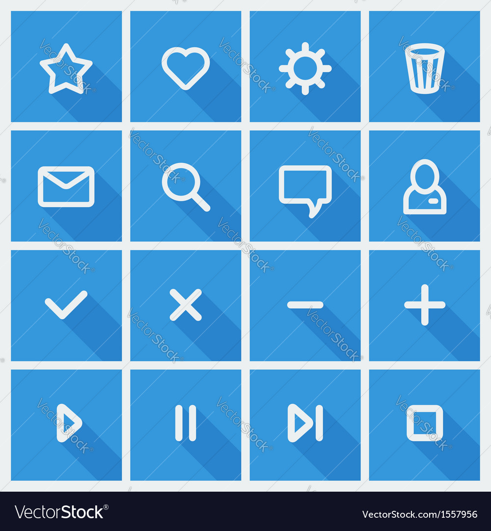 Flat ui design elements - set of basic web icons
