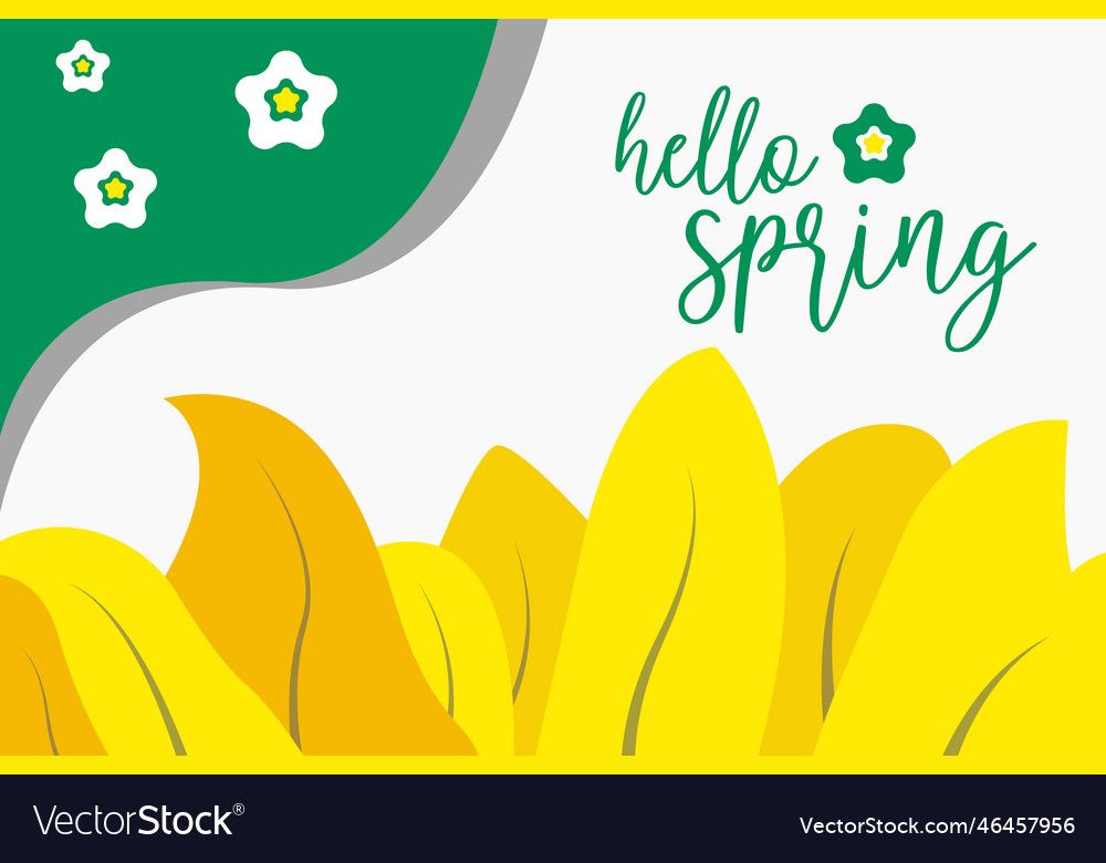 Hello spring background template Vector Image Hello spring background template