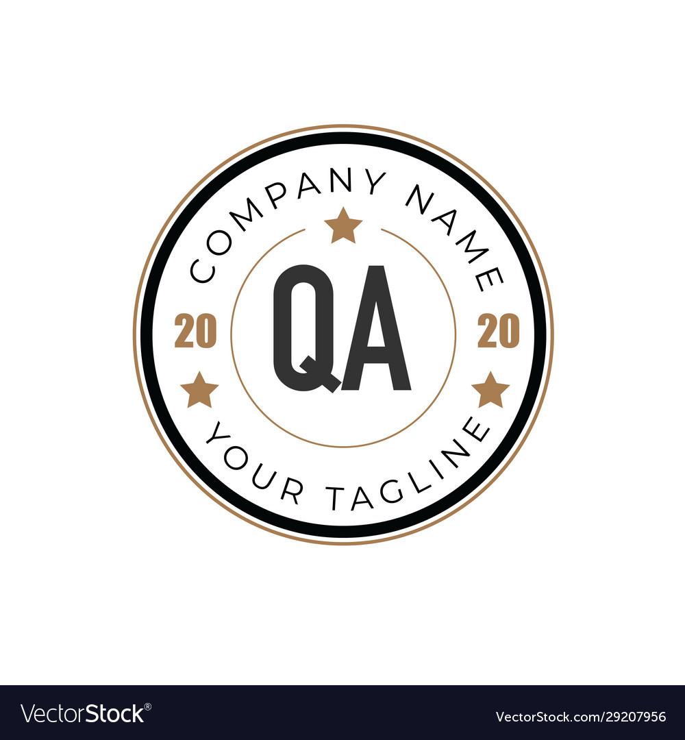 Initial letter qa elegance logo design template Vector Image Initial letter qa elegance logo design template