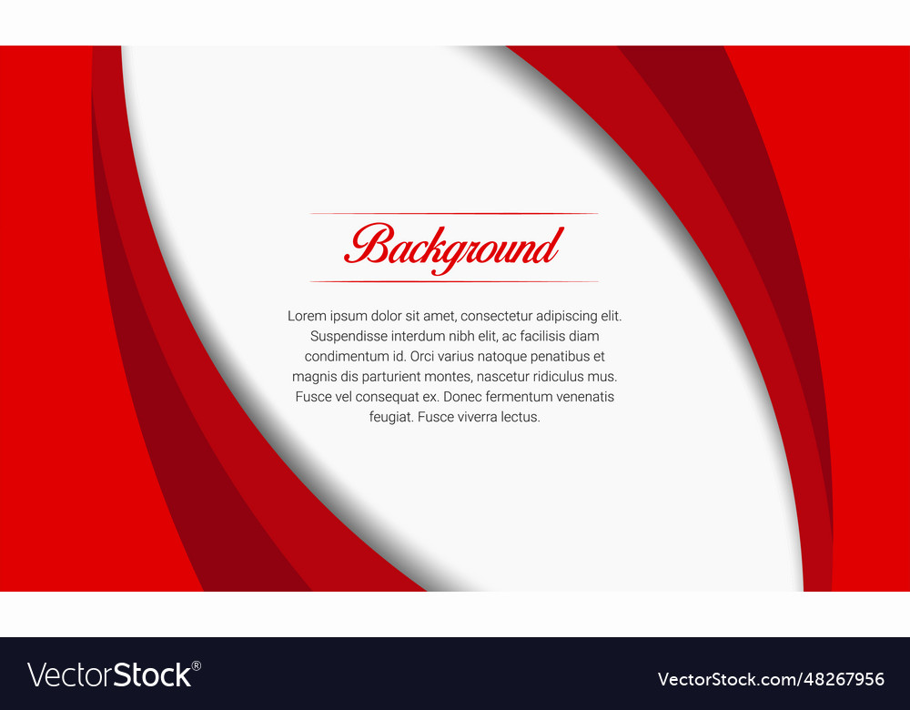 Red curves presentation background with halftone vector image Red curves presentation background with halftone