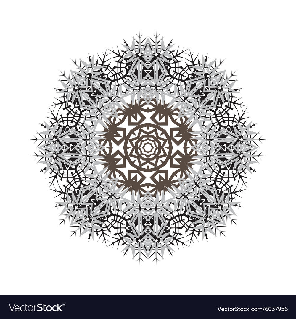 Round ornamental shape pattern Royalty Free Vector Image
