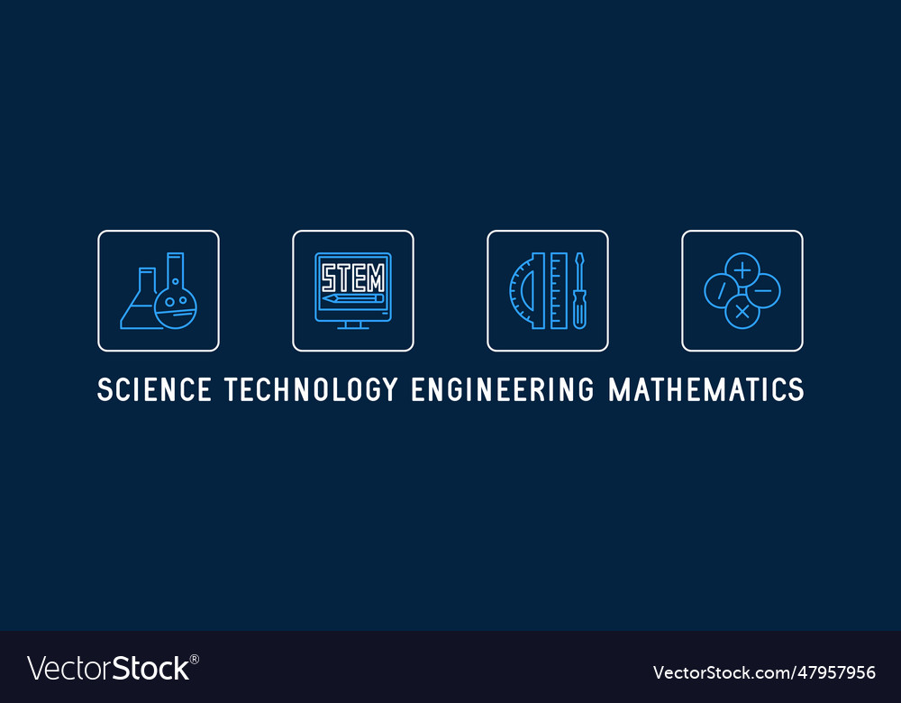 Science technology engineering mathematics Vector Image