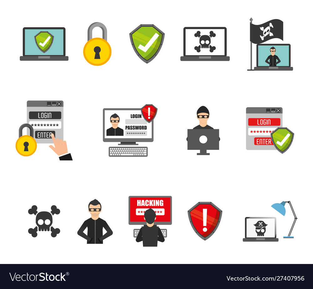 Security system icon set design