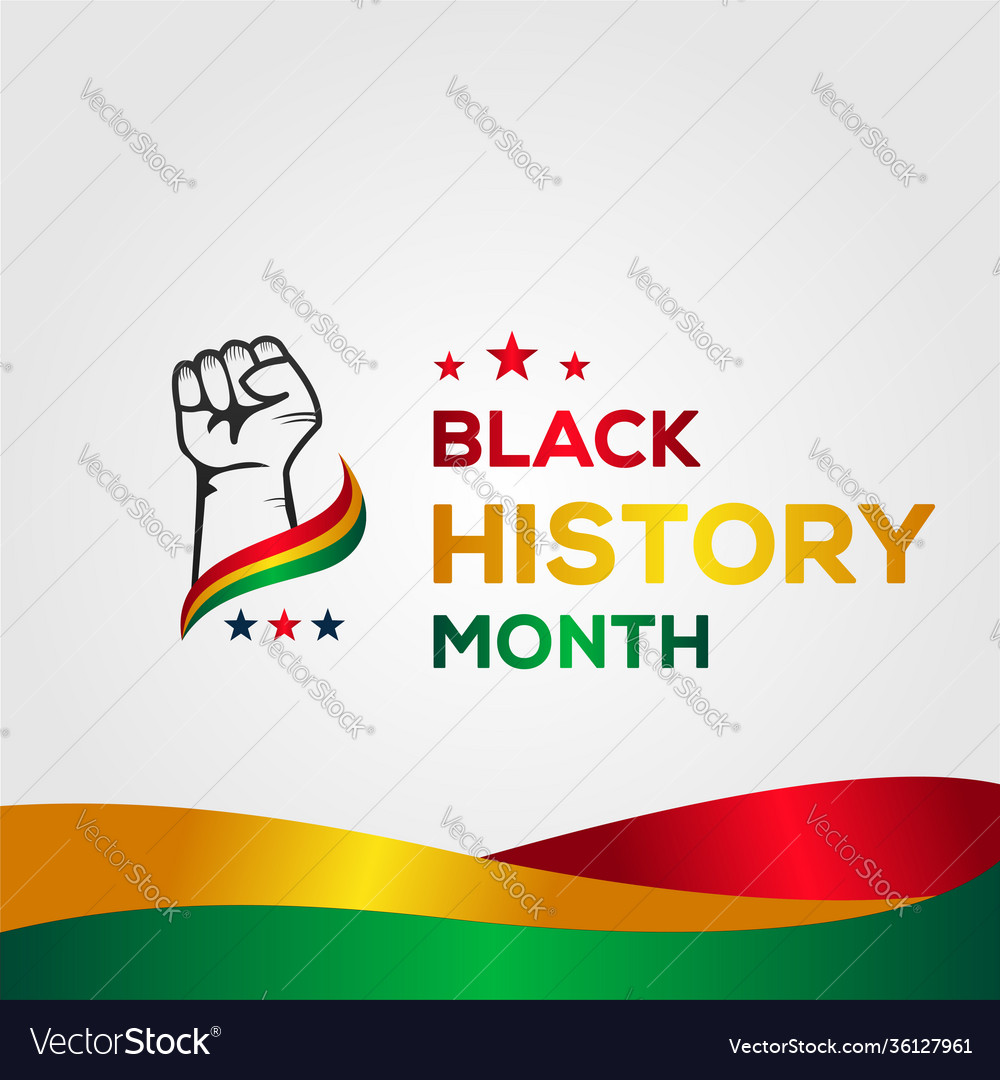 Black history month design template background Vector Image