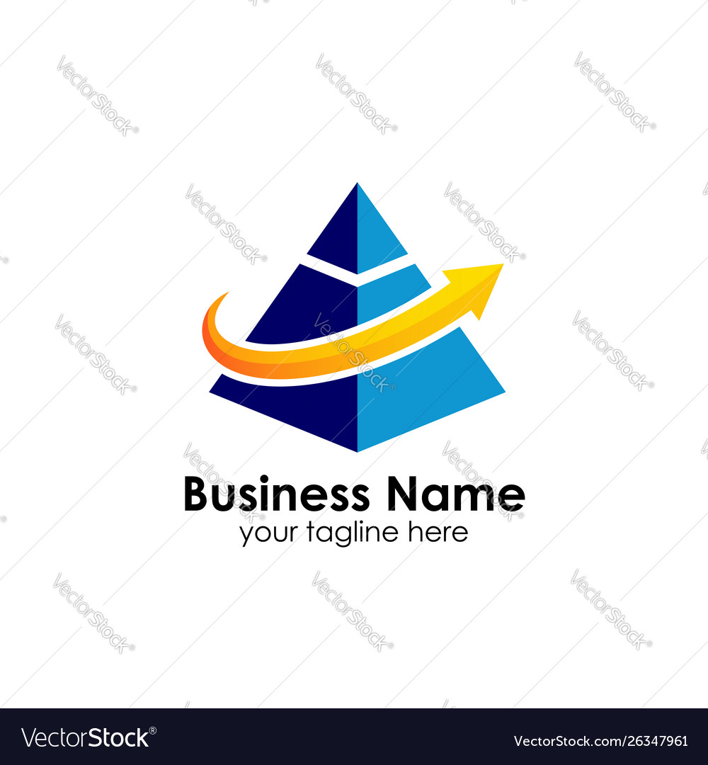 Business pyramid logo design template