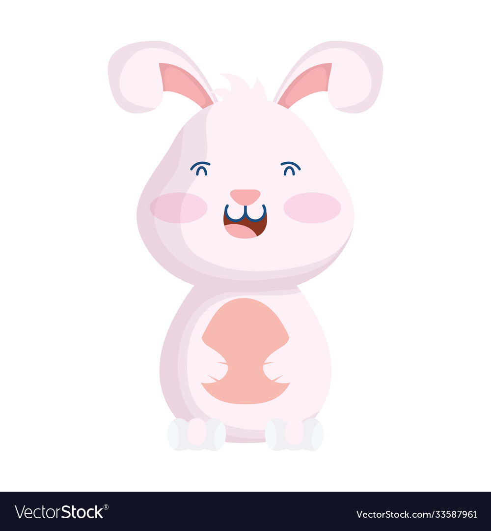 Cute easter little rabbit character