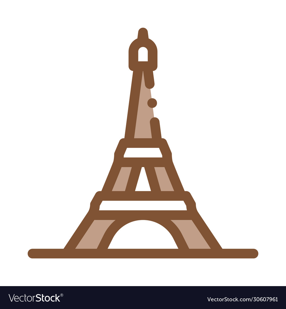 Eiffel tower icon outline