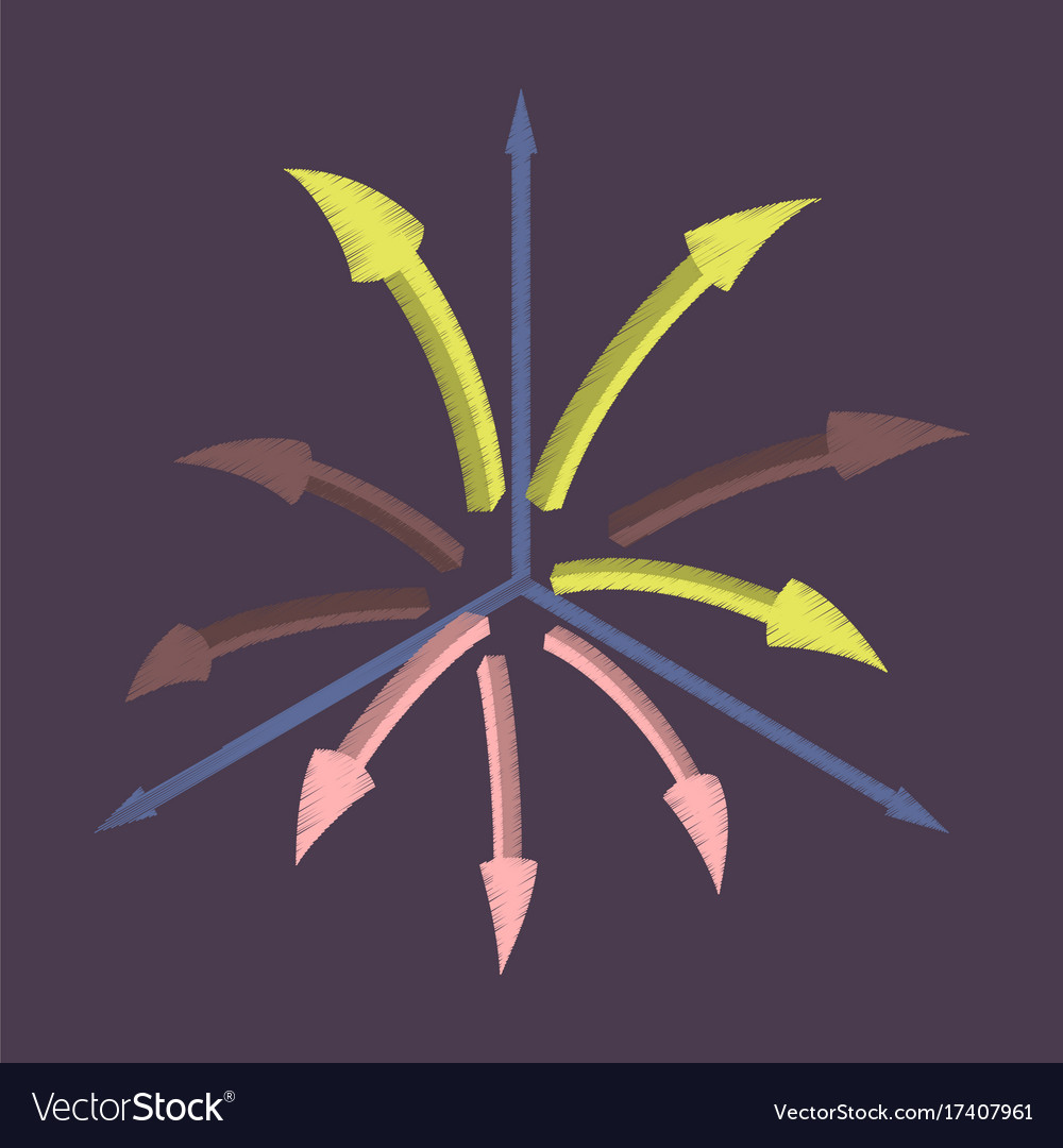 Flat shading style icon arrow chart