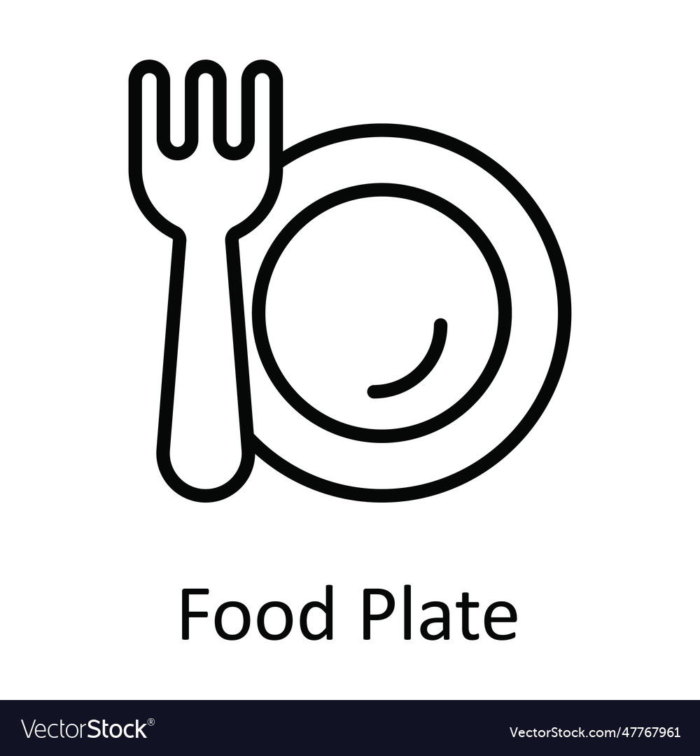 Food plate outline icon design