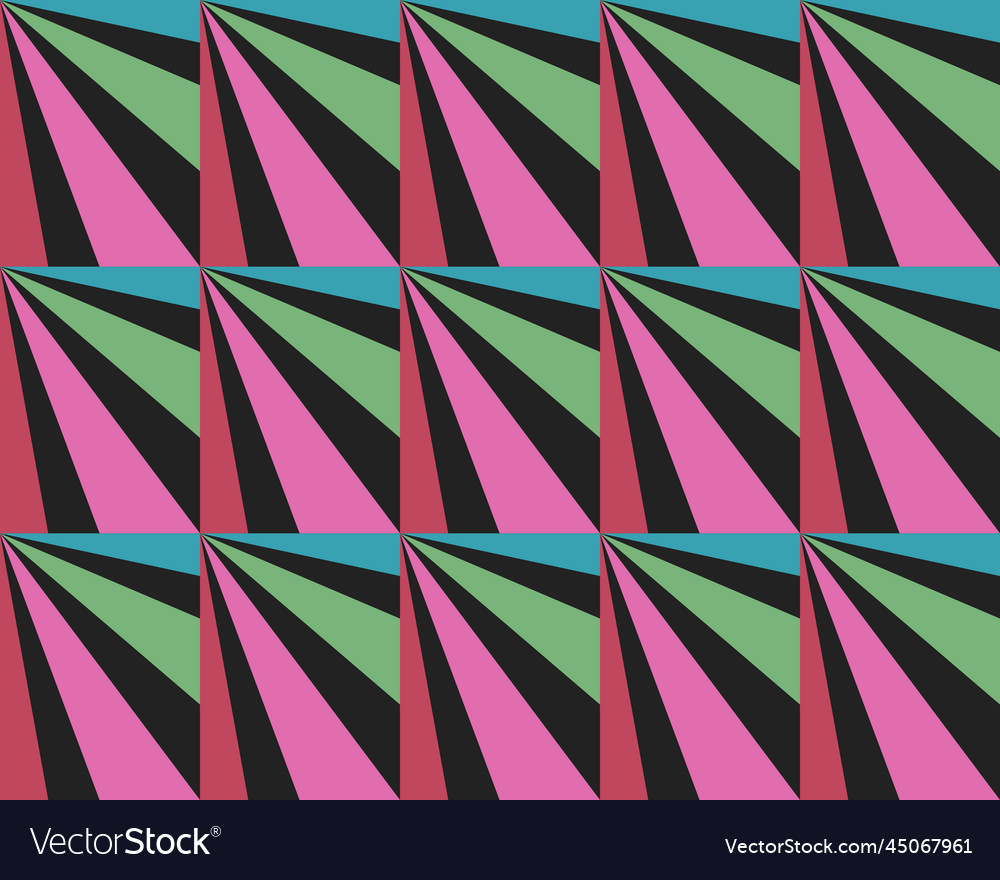 Geometric pattern with colorful triangles