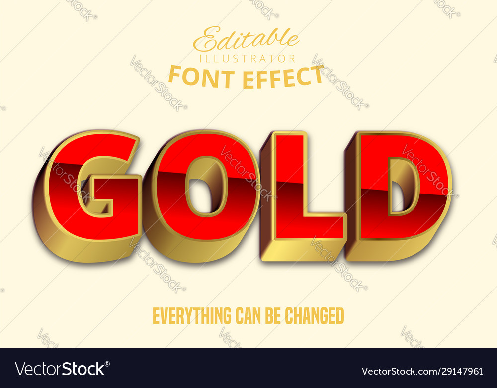 Gold text editable style