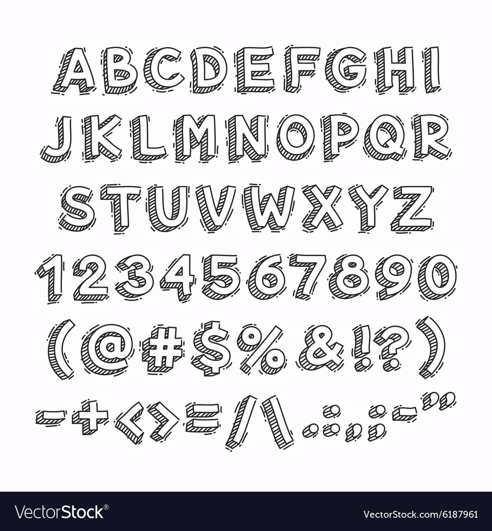 Premium Vector  Number set, hand drawn black numbers with white dotted  line, 1234567890. icons, vector