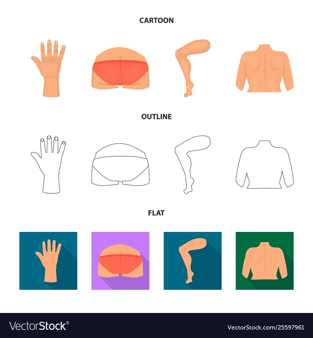Isolated object body and part symbol vector image Isolated object body and part symbol
