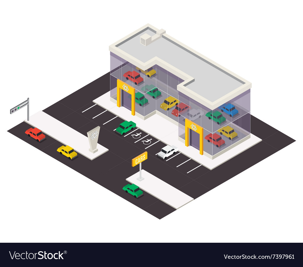 Isometric building icon