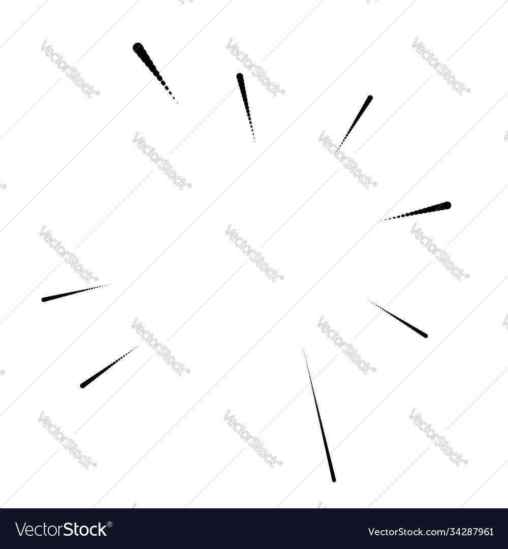 Radial radiating lines abstract burst element vector image Radial radiating lines abstract burst element