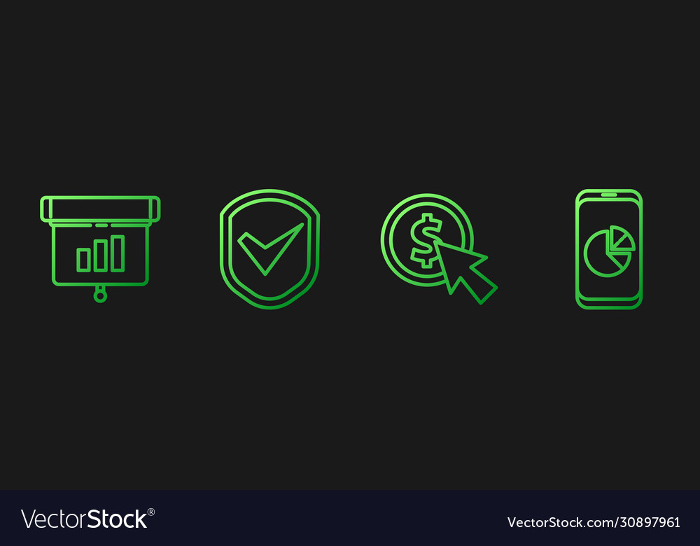 Zeilen-Cursor und Münzdiagramm Diagramm vector image Zeilen-Cursor und Münzdiagramm Diagramm