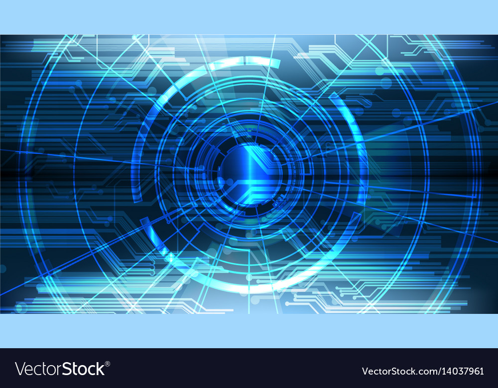 Technological hud interface circuit background